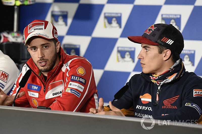 Dovizioso en Marquez loeren naar elkaar na sterke eerste dag