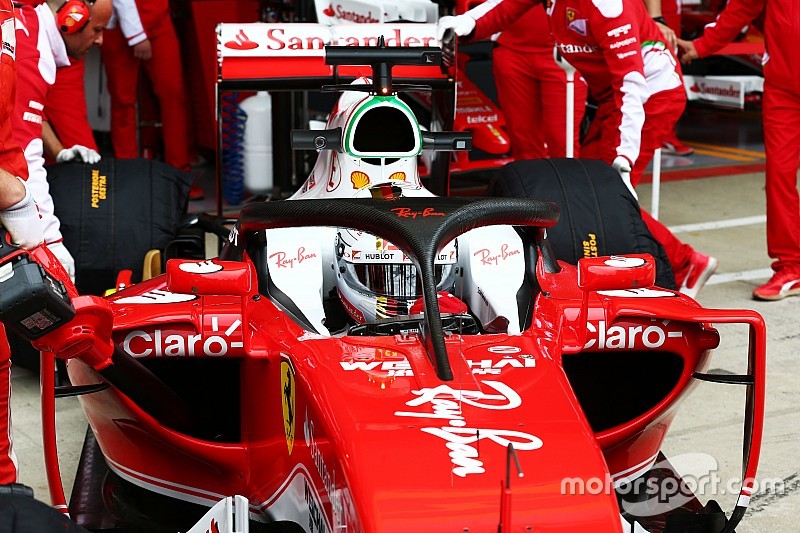 Ferrari опробовала Halo 2 по ходу тренировки в Сильверстоуне