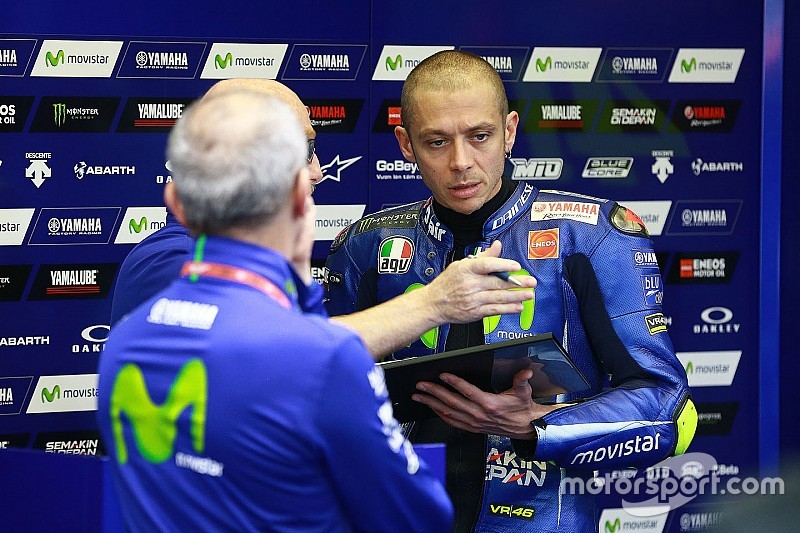 Pour Rossi, la Yamaha a plus de mal sur le mouillé cette année