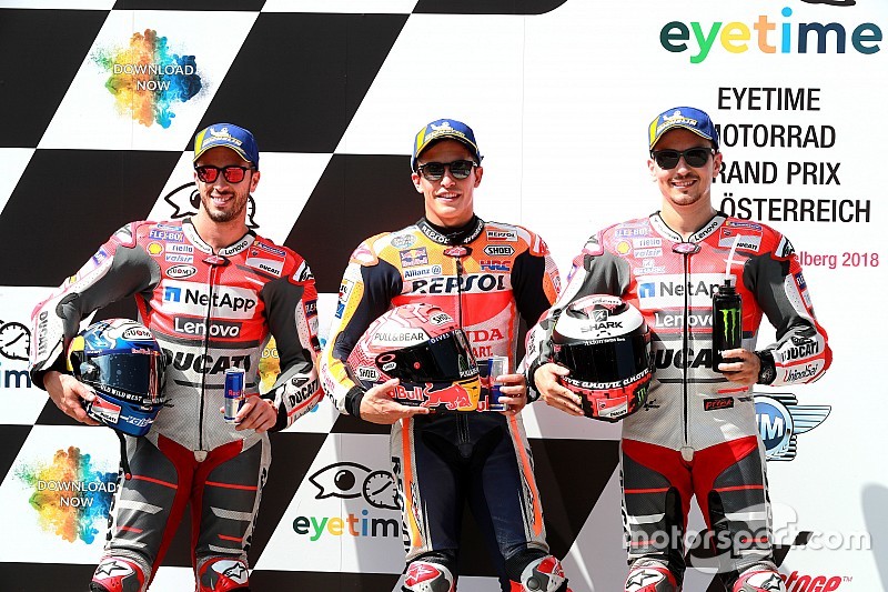 Marquez troeft Ducati af voor pole in Oostenrijkse GP, P14 voor Rossi