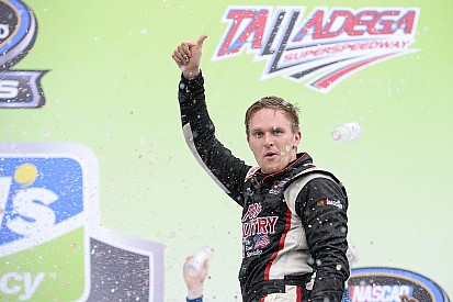 Parker Kligerman takes upset win in chaotic Talladega Truck race