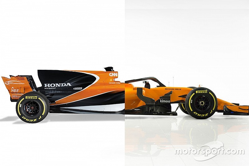Compare a McLaren de 2018 com a versão de 2017