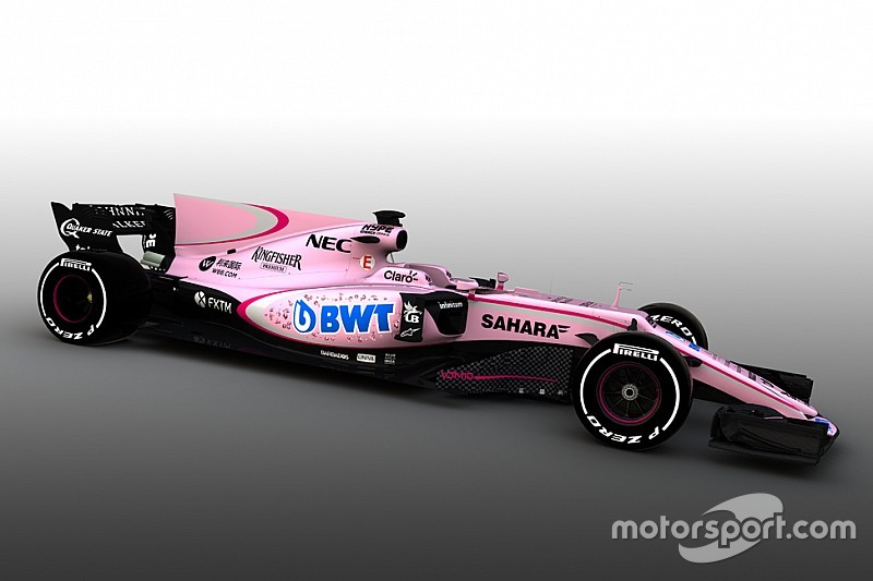 【F1】フォースインディア、カラーリング変更。ピンク色に一新