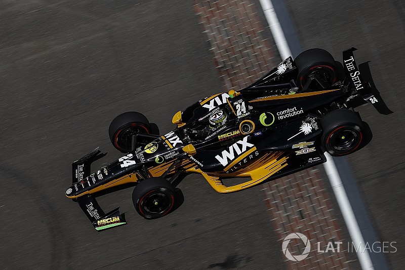 インディ500決勝に備える練習走行はカラムがトップ。佐藤琢磨23番手