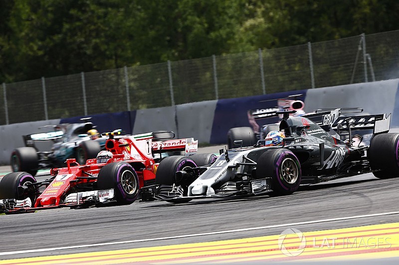 Grosjean gozó superar a Checo Pérez en pos del sexto lugar