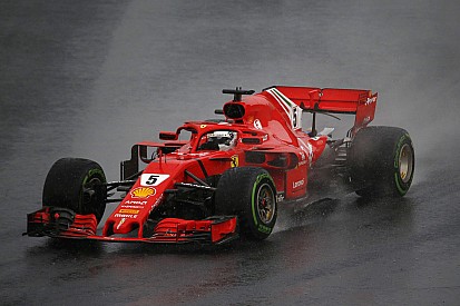Vettel: Ferrari not as strong as Mercedes in the wet