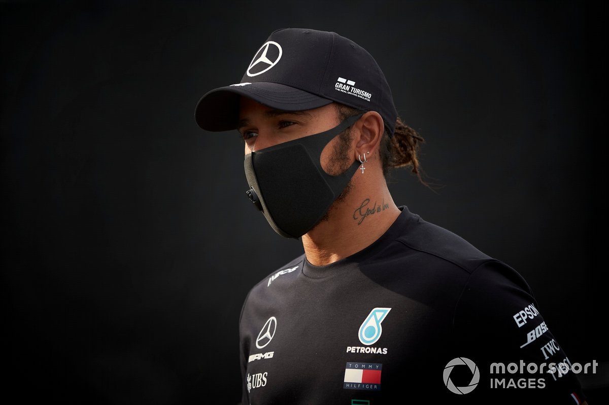 Lewis Hamilton, Mercedes AMG F1 speaks to the media