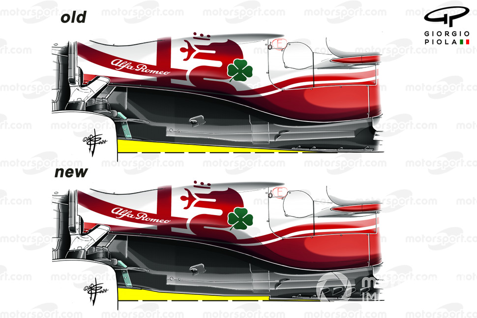 Сравнение вариантов днища Alfa Romeo C41