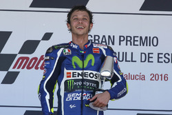 Podium: winnaar Valentino Rossi, Yamaha Factory Racing