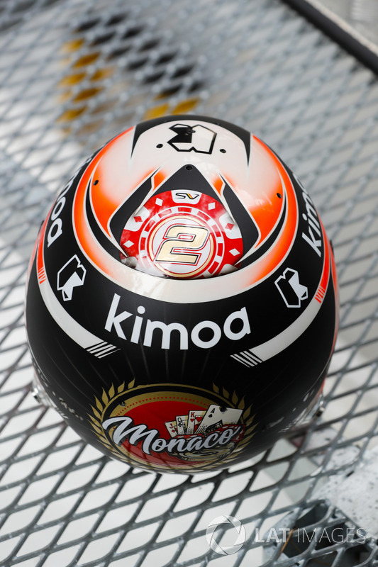 Stoffel Vandoorne, McLaren, detalle de su casco