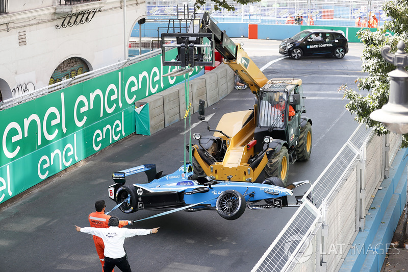 Crashed car of Nicolas Prost, Renault e.Dams