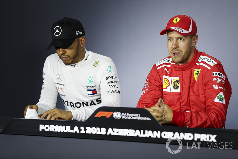 Lewis Hamilton, Mercedes-AMG F1m Sebastian Vettel, Ferrari