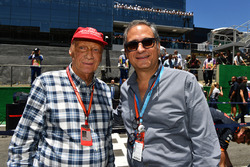 Niki Lauda, Mercedes AMG F1 Non-Executive Chairman and Alejandro Soberon, President and CEO for CIE