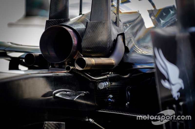 L'arrière de la Mercedes AMG F1 W10