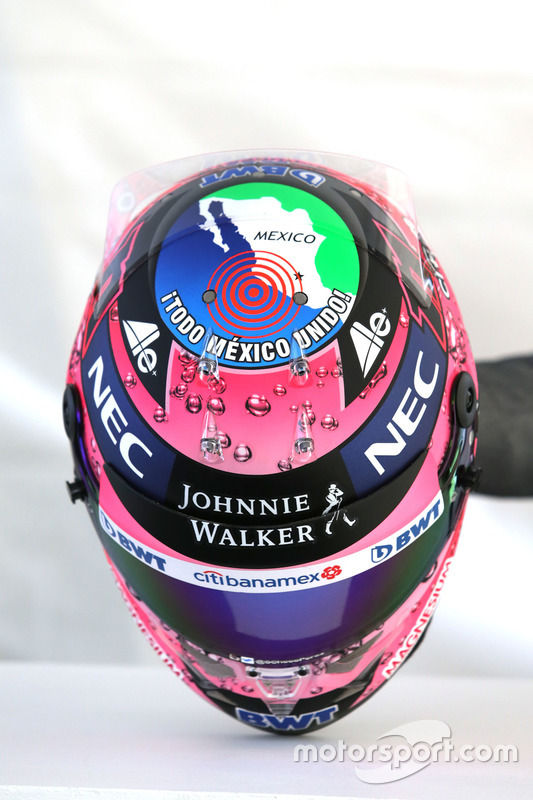 Casco de Sergio Perez, Sahara Force India F1