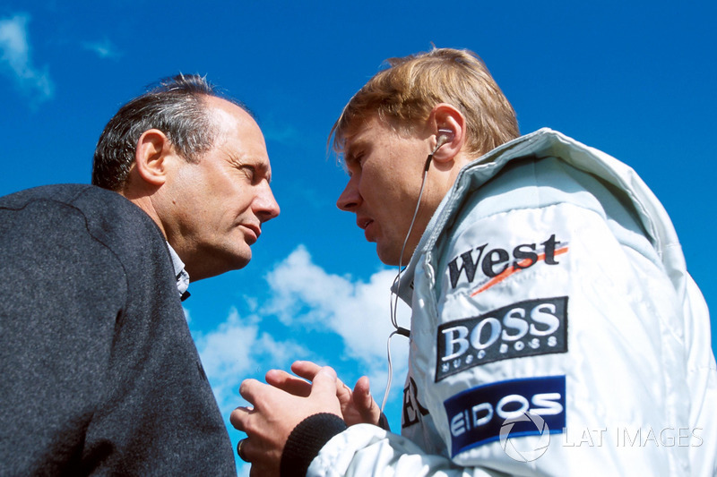 Ron Dennis, Mclaren Boss with Mika Hakkinen
