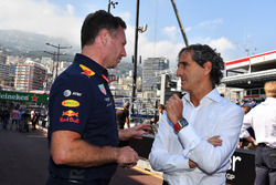 Christian Horner, Team Principal Red Bull Racing e Alain Prost, consulente speciale Renault Sport F1 Team