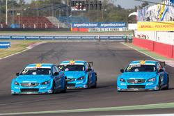 Nicky Catsburg, Thed Björk, Nestor Girolami, Polestar Cyan Racing, Volvo S60 Polestar tijdens MAC3 q