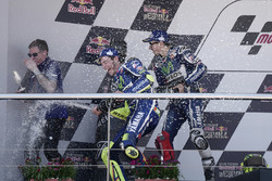 Podium: winner Valentino Rossi, Yamaha Factory Racing, second place Jorge Lorenzo, Yamaha Factory Ra