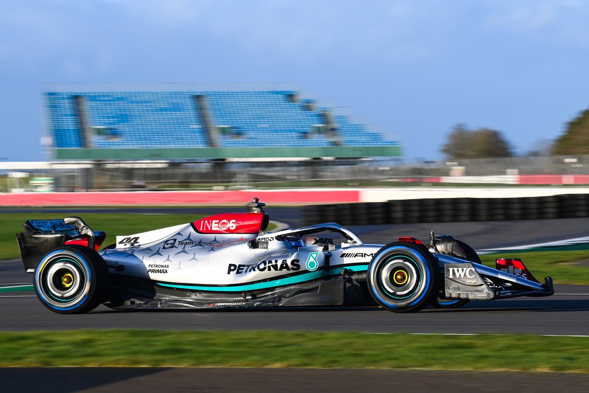 Hamilton is in confident mood ahead of the new season and shook down his new W13 at Silverstone on Friday