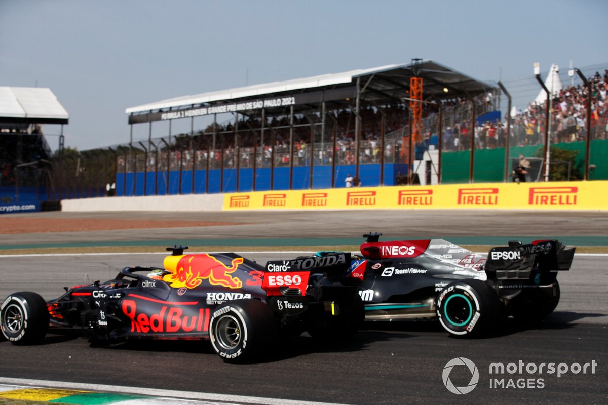 Max Verstappen et Lewis Hamilton au GP de São Paulo