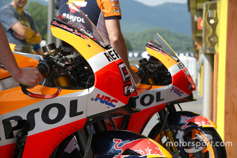 Bike detail of Marc Marquez, Repsol Honda Team