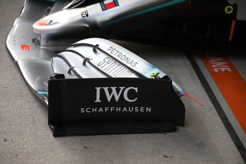 Design précédent du nouvel aileron Mercedes