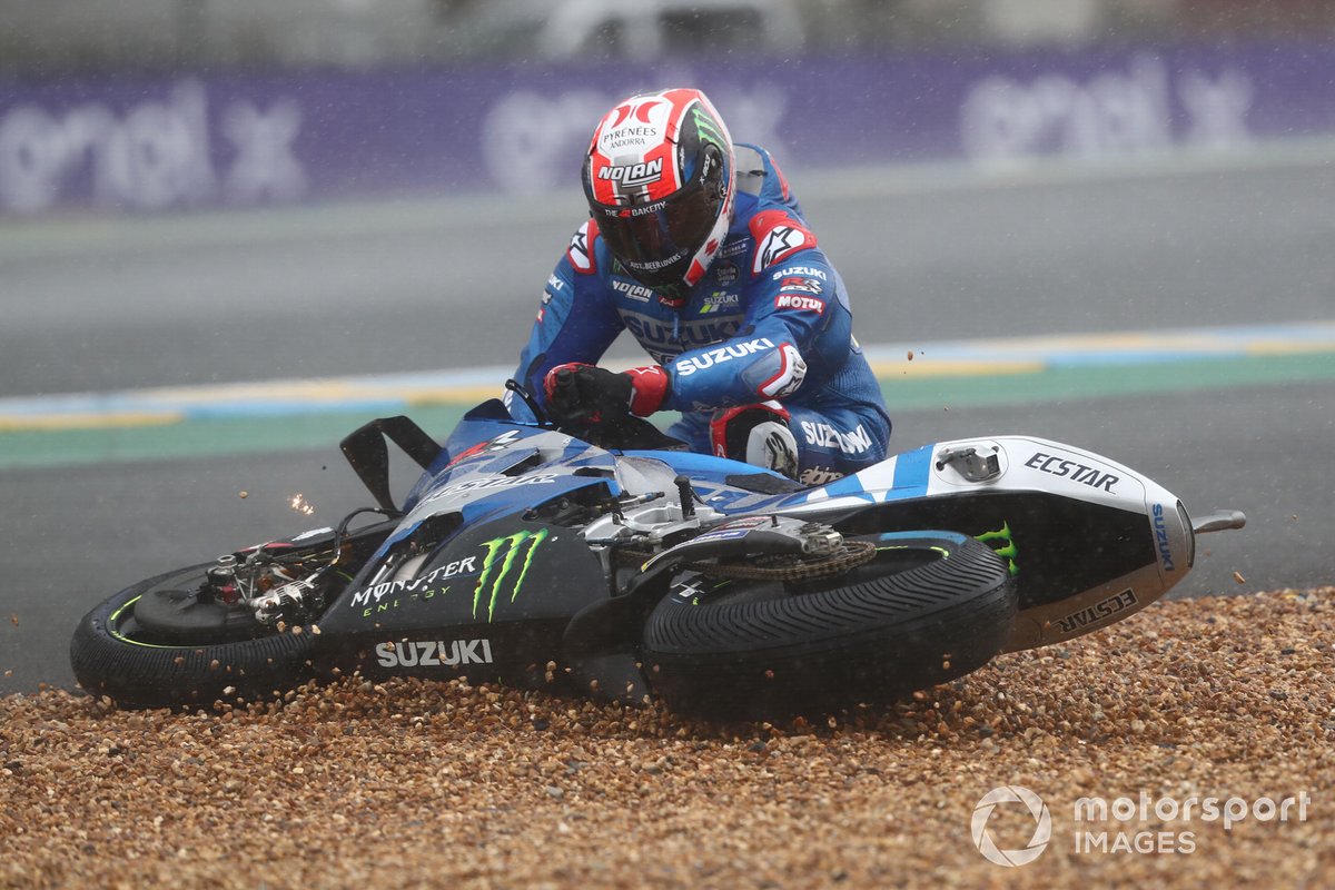 Alex Rins, Team Suzuki MotoGP kecelakaan