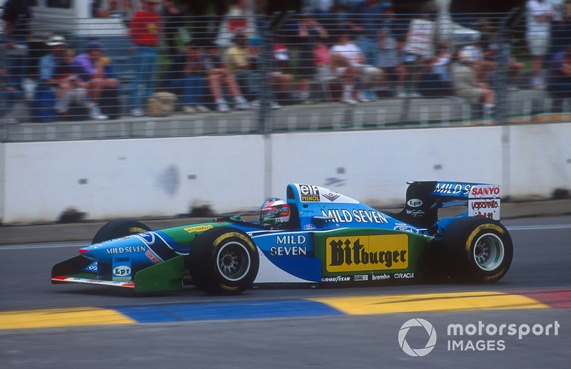 Michael Schumacher in de Benetton van 1994.