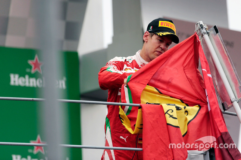 Себастьян Феттель, Ferrari святкує подіум