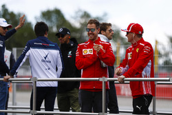Sebastian Vettel, Ferrari, e Kimi Raikkonen, Ferrari