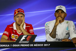 Sebastian Vettel, Ferrari and Lewis Hamilton, Mercedes AMG F1