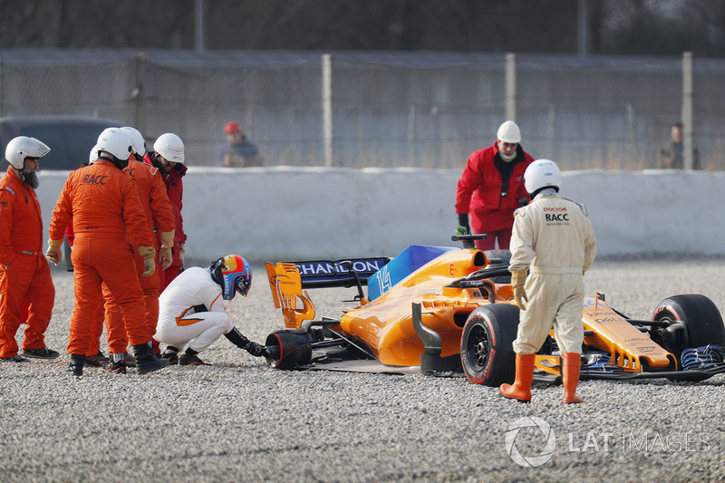 Fernando Alonso, McLaren MCL33 kaza sonrası