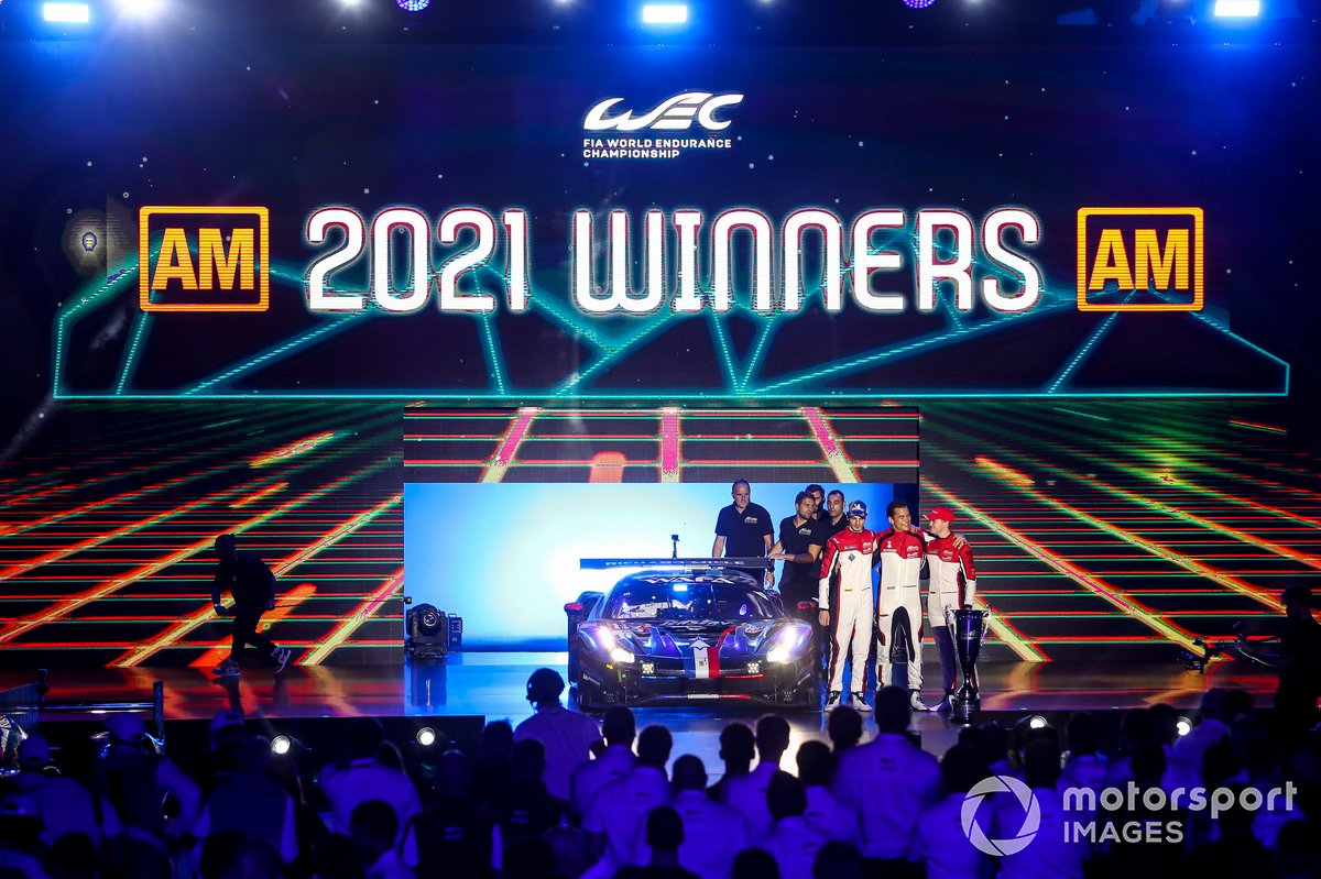 #83 AF Corse Ferrari 488 GTE EVO LMGTE Am: Francois Perrodo, Alessio Rovera, Nicklas Nielsen at the end: season awards