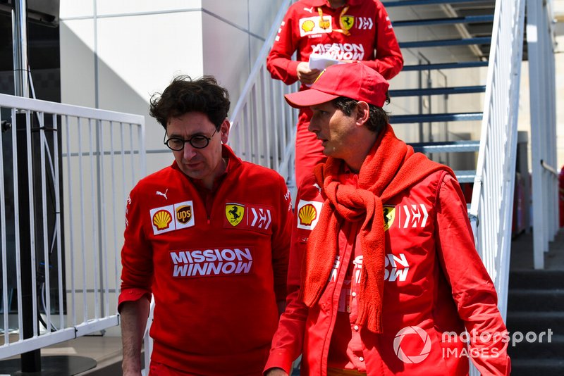 Mattia Binotto, Team Principal Ferrari and John Elkann, Chairman Fiat Chrysler Automobiles