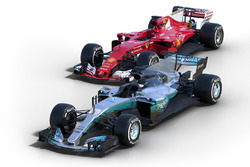 Ferrari SF70H и Mercedes AMG F1 W08