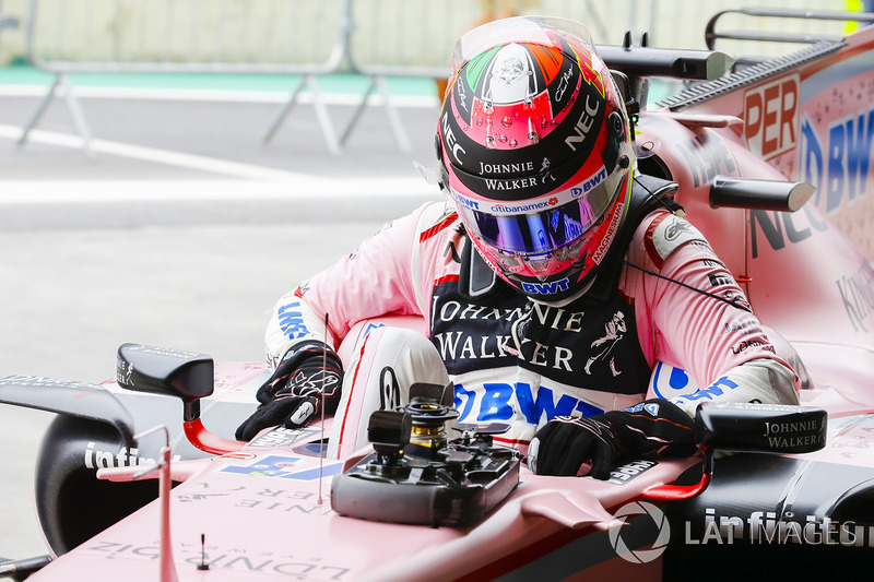 Sergio Perez, Force India, Parc Ferme