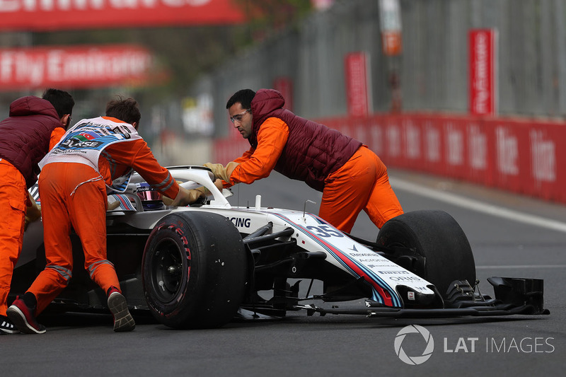 Abandono de carrera de Sergey Sirotkin, Williams FW41