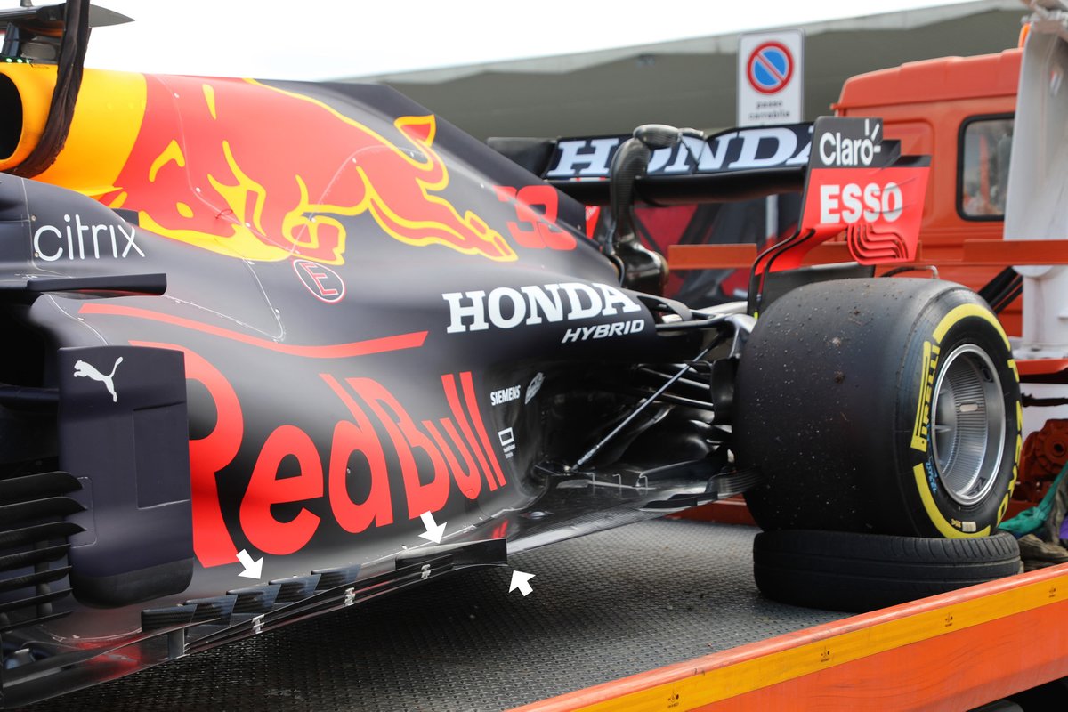 Detalle del fondo del Red Bull Racing RB16B