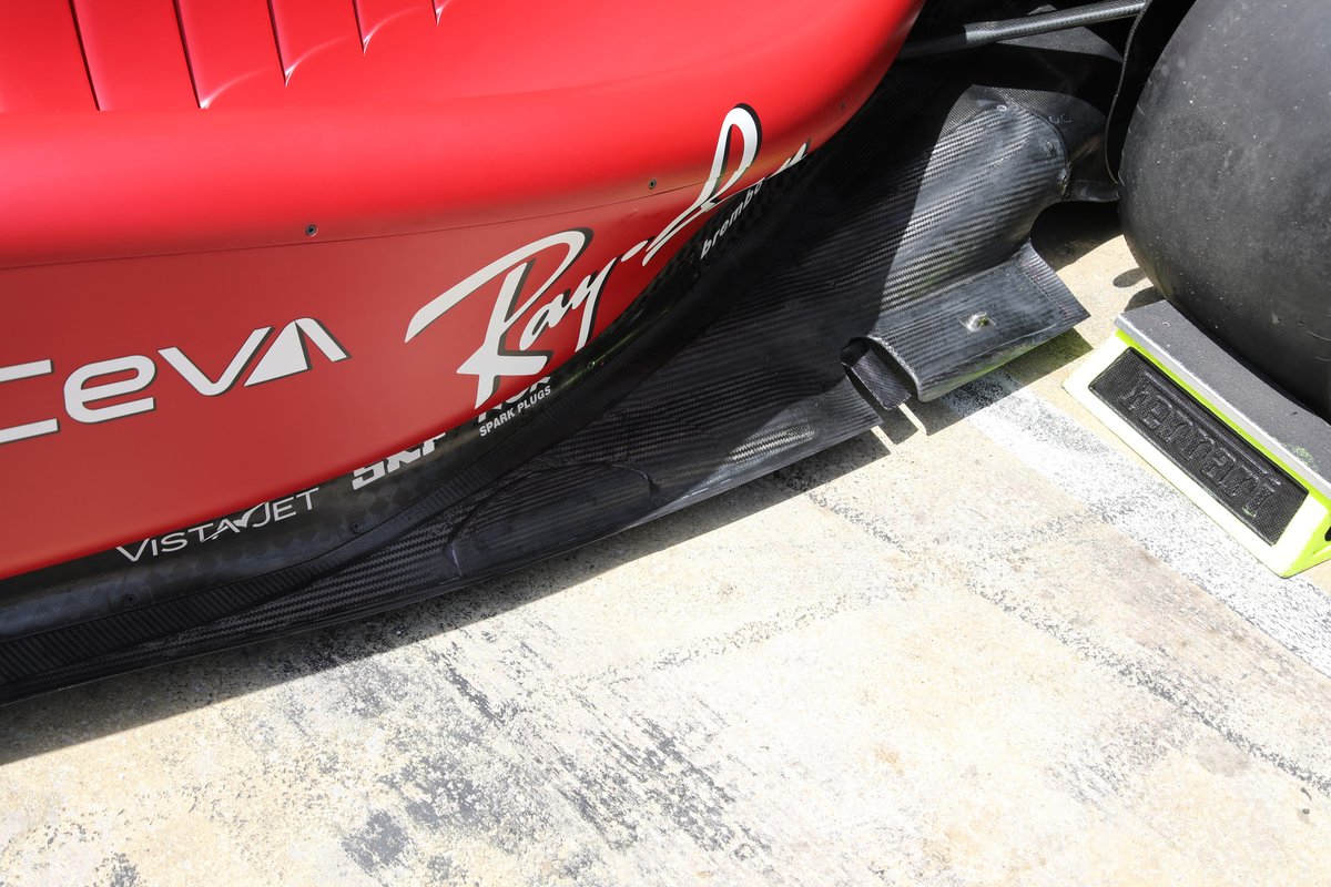 Ferrari F1-75: detalle técnico del fondo rígido