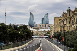 Blick auf die Strecke in Baku