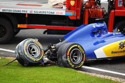 Unfall im 3. Training: Marcus Ericsson, Sauber C35