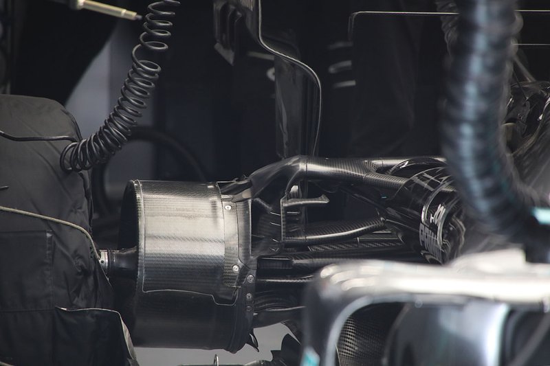 Mercedes F1 W11 rear brake detail
