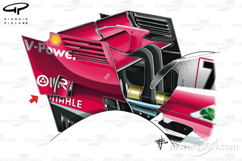 Заднє антикрило Ferrari SF71Н, Гран Прі Сінгапуру