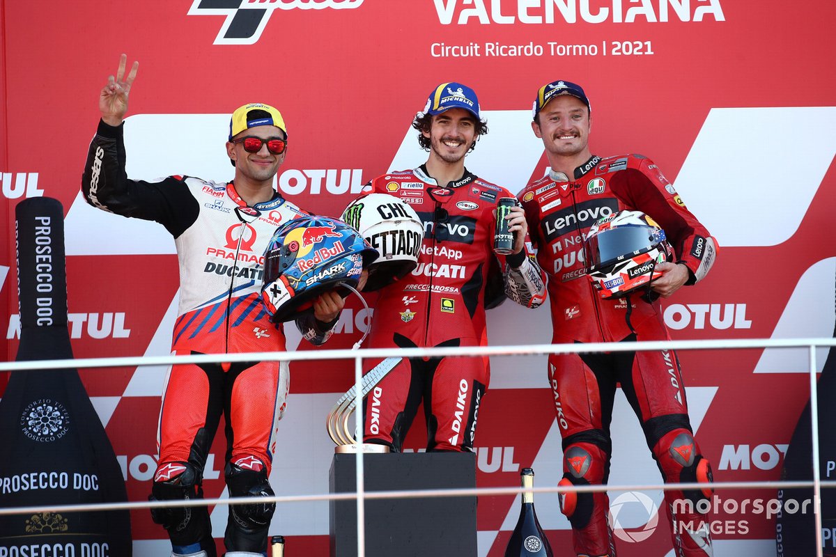 Johann Zarco, Pramac Racing Francesco Bagnaia, Ducati Team Jack Miller, Ducati Team