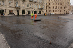 Neuer Asphalt für den Baku-Straßenkurs