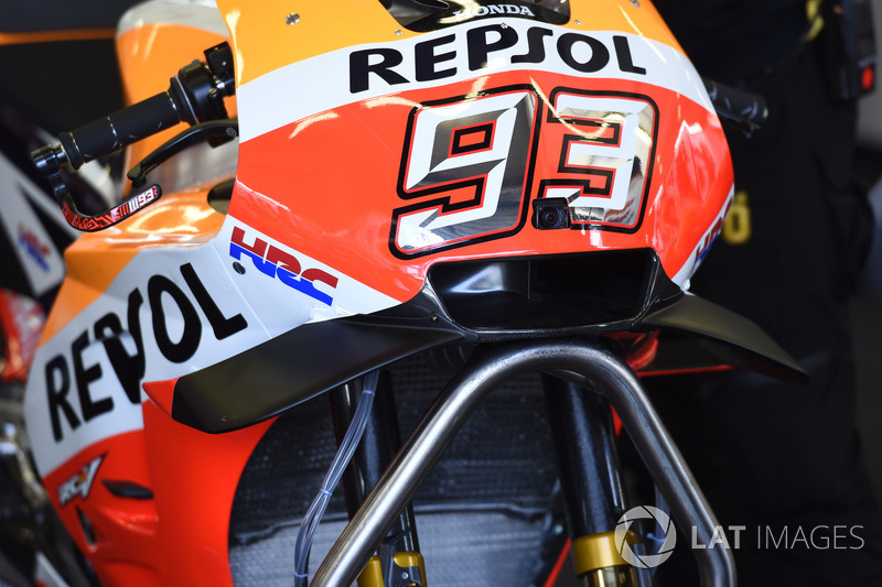 Des ailerons sur la moto de Marc Marquez, Repsol Honda Team