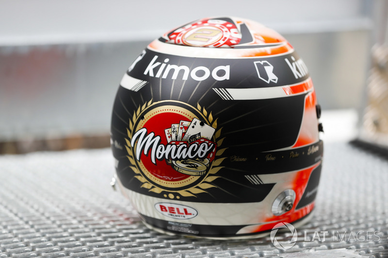 Dettaglio del casco di Stoffel Vandoorne, McLaren
