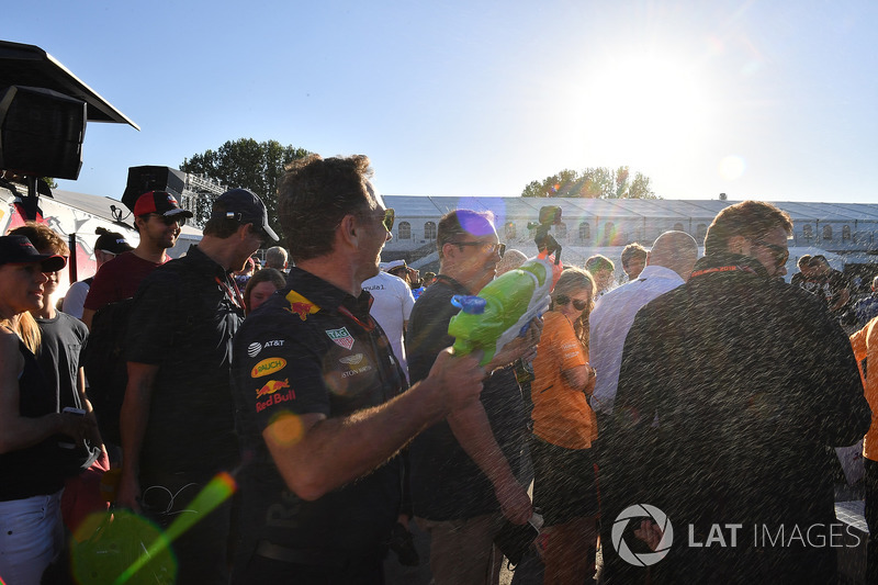 Christian Horner, Red Bull Racing Team Principal at the raft race
