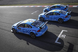 Nicky Catsburg, Thed Björk, Nestor Girolami, Polestar Cyan Racing, Volvo S60 Polestar durante le qua